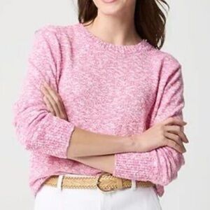 J. Crew Women's Heathered Pink & White lightweight Sweater size Small